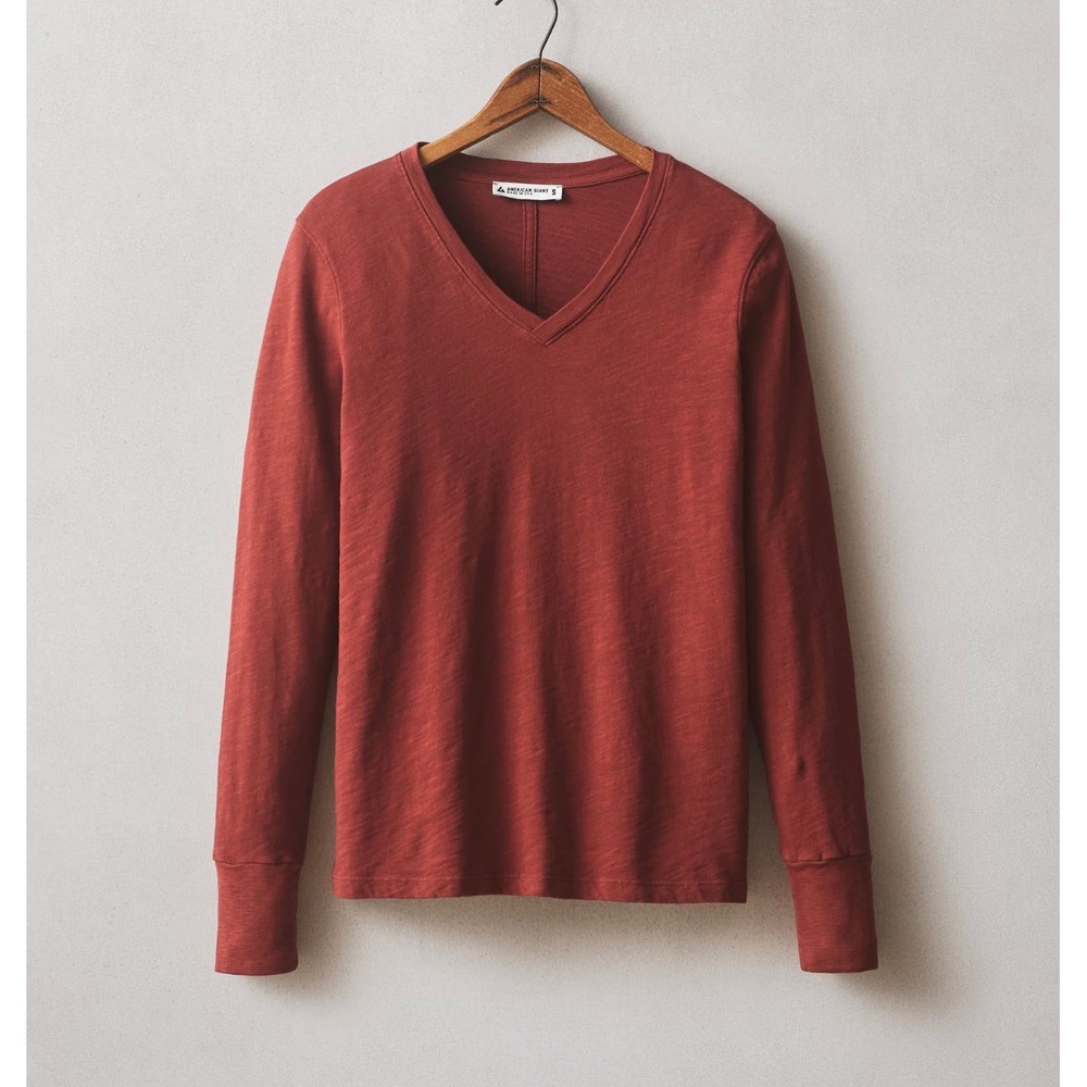 NEW American Giant Womens Premium Slub Knit Shirt Small Cotton Made in USA
